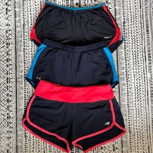 Lot of Running shorts Saucony, Under Armour & New Balance